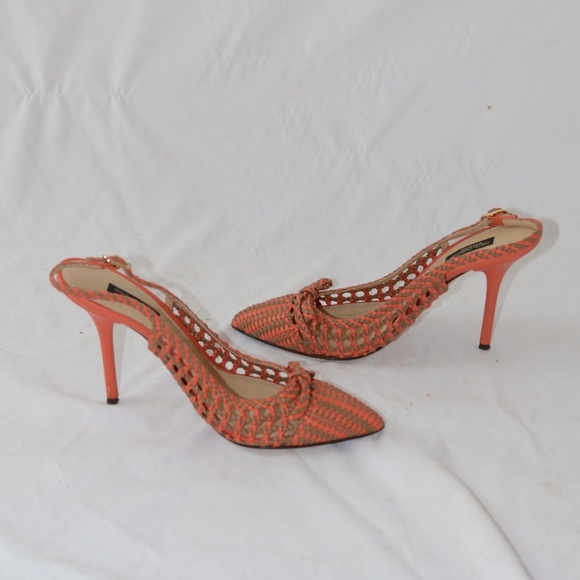 DOLCE & GABBANA WEAVED CLOSED TOE PUMPS - Picture 2 of 6